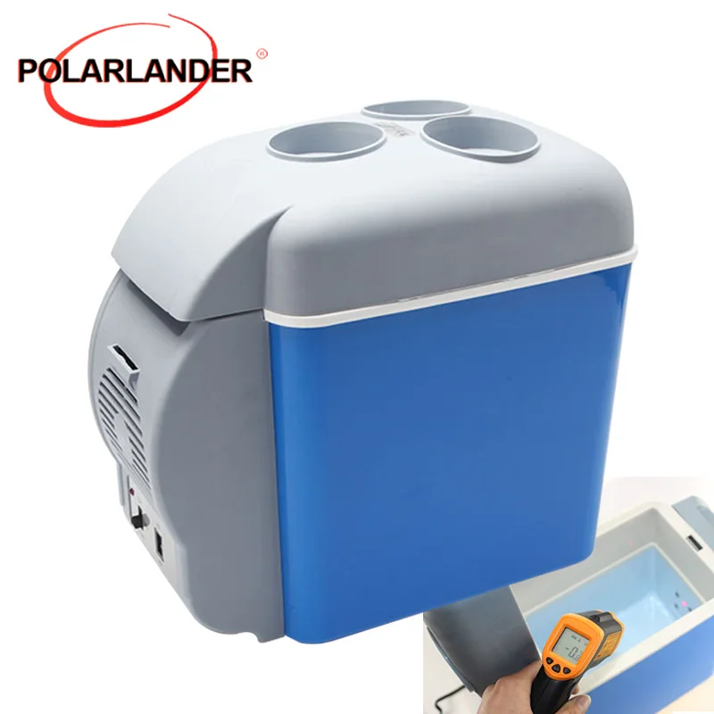 #^Special Price Electranics Fridge for Travel RV Cooler Warmer in Blue 7.5L Mini Car Refrigerator 12V Portable Geladeira for Cars Multi-Function