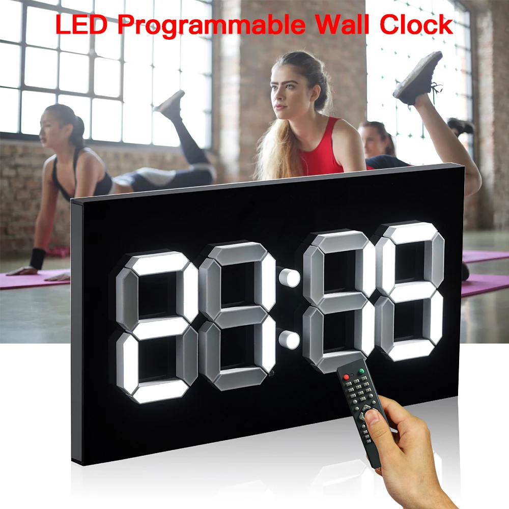 Gym Timer Programable Remote Control 14" Led Clock Timer Interval Timer