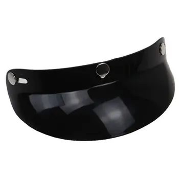 

3-Snap Removable Easy Install PC Face Protection Outdoor Cycling Universal Fit Top Open Motorcycle Helmet Visor Shield Anti-UV