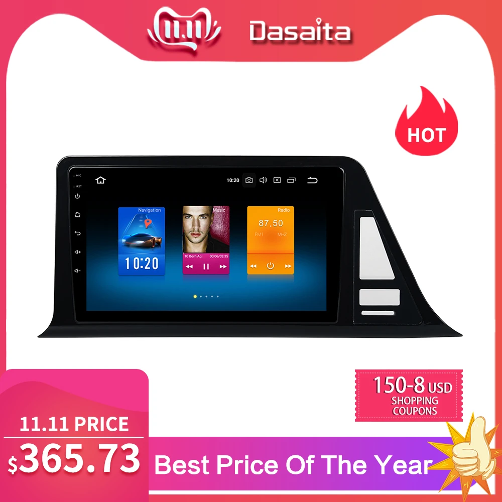 Perfect Dasaita Android 9.0 1Din Car Multimedia Player for Toyota C-HR CHR C HR GPS Navigation EU version 2016 2017 2018 with 9" IPS 0 Perfect Dasaita Android 9.0 1Din Car Multimedia Player for Toyota C-HR CHR C HR GPS Navigation EU version 2016 2017 2018 with 9" IPS 0