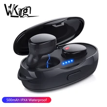VVKing TWS беспроводные наушники Мини Bluetooth наушники бинауральная стереогарнитура поддержка микрофона HiFi мини спортивные наушники для бега