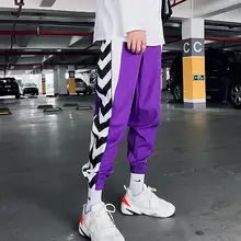Steetwear мужские хип-хоп Боковые Полосатые брюки Модные Винтажные брюки