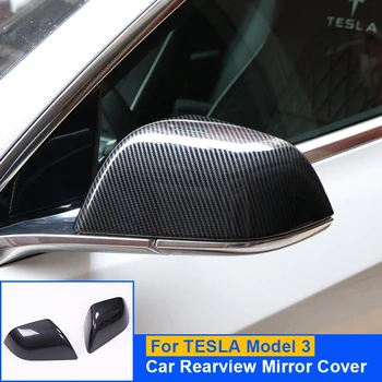 

Carbon Fiber Look Car Rear View Mirror Cover for Tesla Model 3 2019 with for Tesla Model X Model S Model 3 2013-2019 S