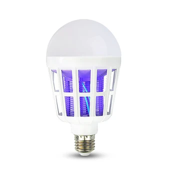 

220V E27 15W UV LED Bulb Mosquito Killer Lamp 2 In 1 Mosquito Trap Insect Killer Light Bulb Fly Bug Zapper Night Light For Baby