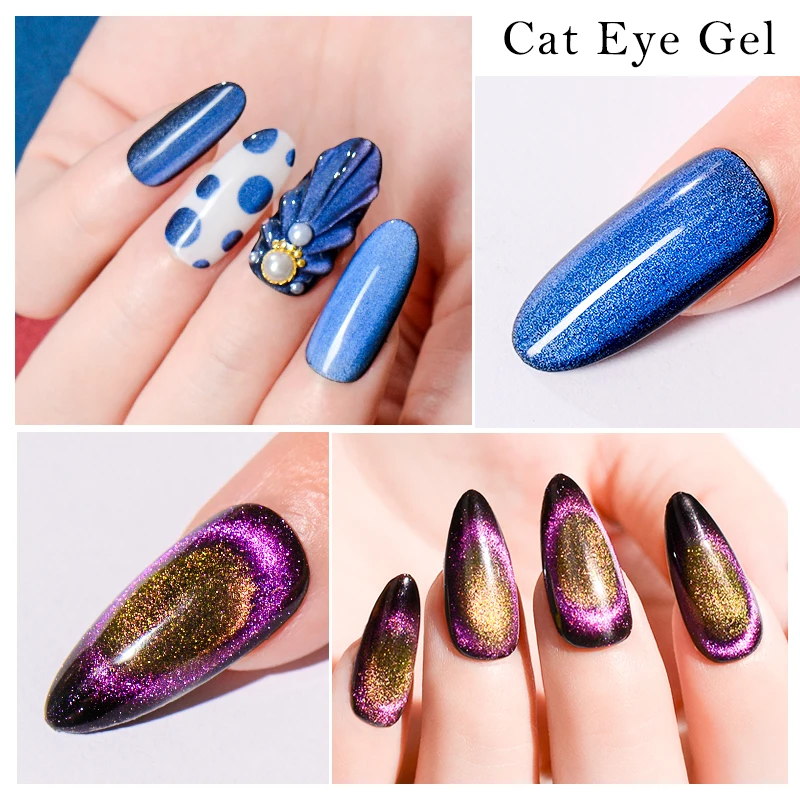 Четыре лилии кошачий глаз дизайн ногтей гель 7D Хамелеон для использования с магнитом Гель-лак для ногтей длительный Сияющий лазер 5 мл замачиваемый УФ светодиодный Гель-лак