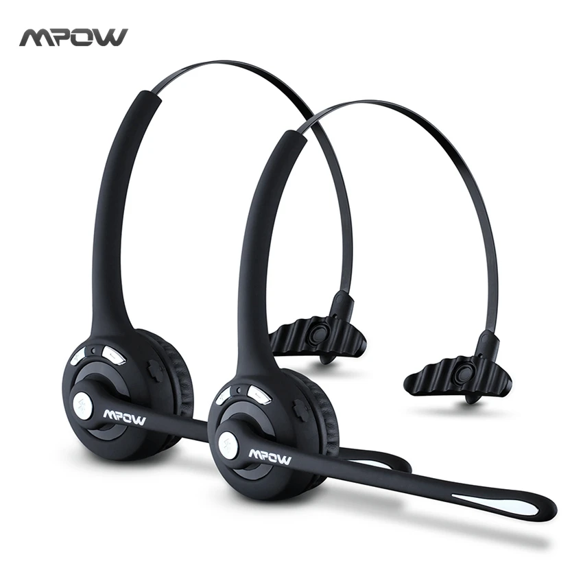 Black Оригинальные Mpow Pro Беспроводные наушники с функцией Hands-free, шумоподавлением, Bluetooth наушники с кристально чистым вызовом для колл-центра - Цвет: Black