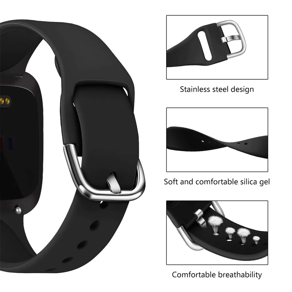 Ouhaobin 22 мм силиконовый ремешок Браслет для Fitbit Versa 2 сменный силиконовый дышащий ремешок 913#2