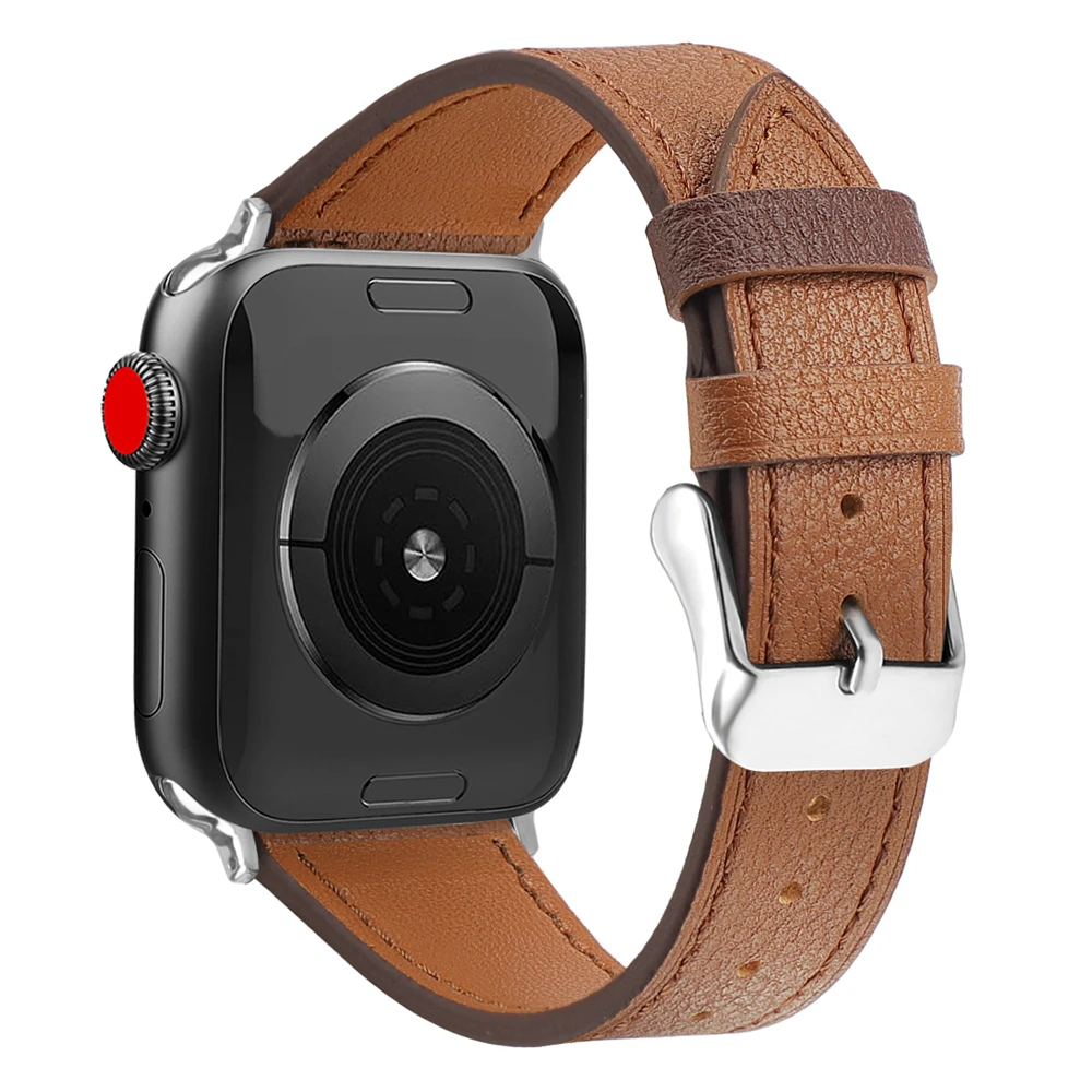 Cinturini для apple watch series 5 44 мм кожаный ремешок iwatch 42 40 38 serie 4 3 2 браслет|Ремешки часов| |