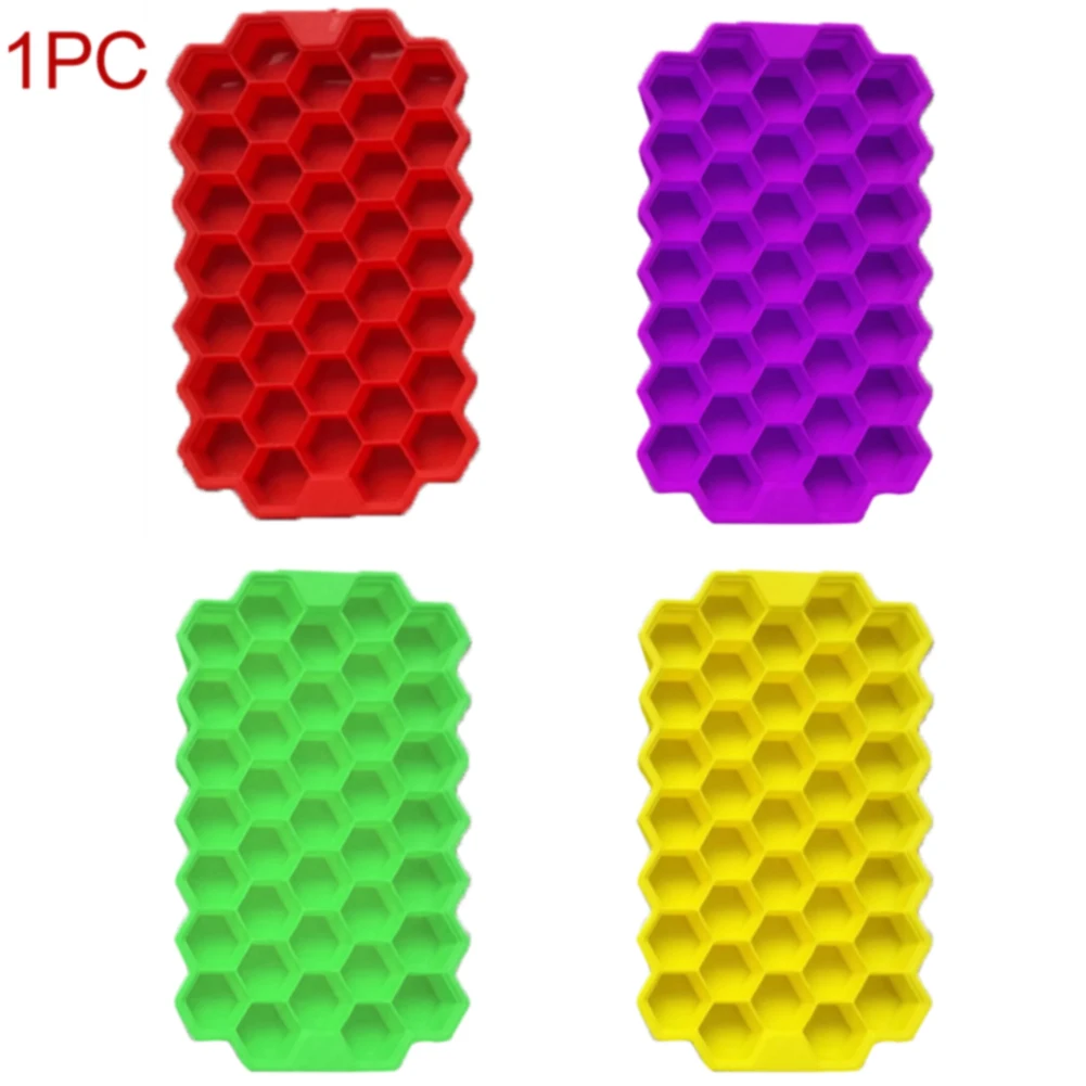DIY Non-stick Silicone Mold Heat Resistant Folding Kitchen 30 Hole Large Capacity Jelly Chocolate Honeycomb Shape Home Ice Tray