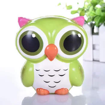 

Kids Cute Simulation Animal PU Squishy Slow Rising Simulation Squeeze Decompression Owl Squeeze Toy for Adult