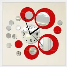 Креативное домашнее фоновое зеркало стикер DIY гостиная акриловая Наклейка на стену s цветная Зеркальная Наклейка красный серебряный колокольчик украшение