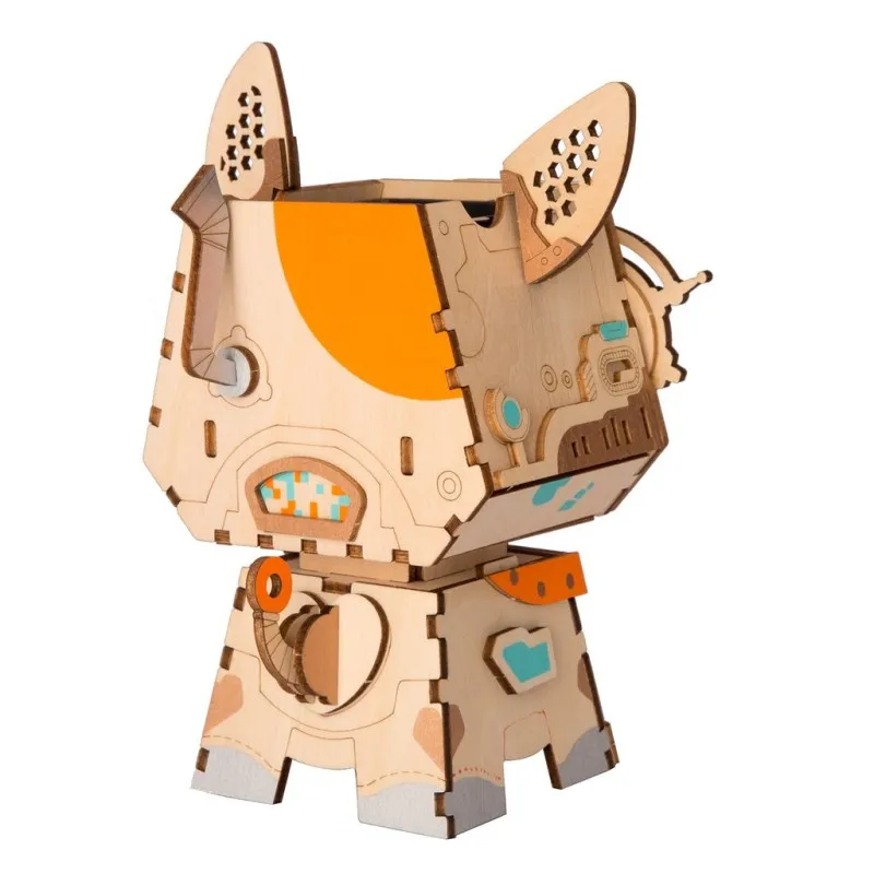 Деревянные игрушки мультфильм 3D Пазлы ручной сборки цветочный горшок Kawaii собака 3D модель деревянная головоломка образовательная игрушка для детей