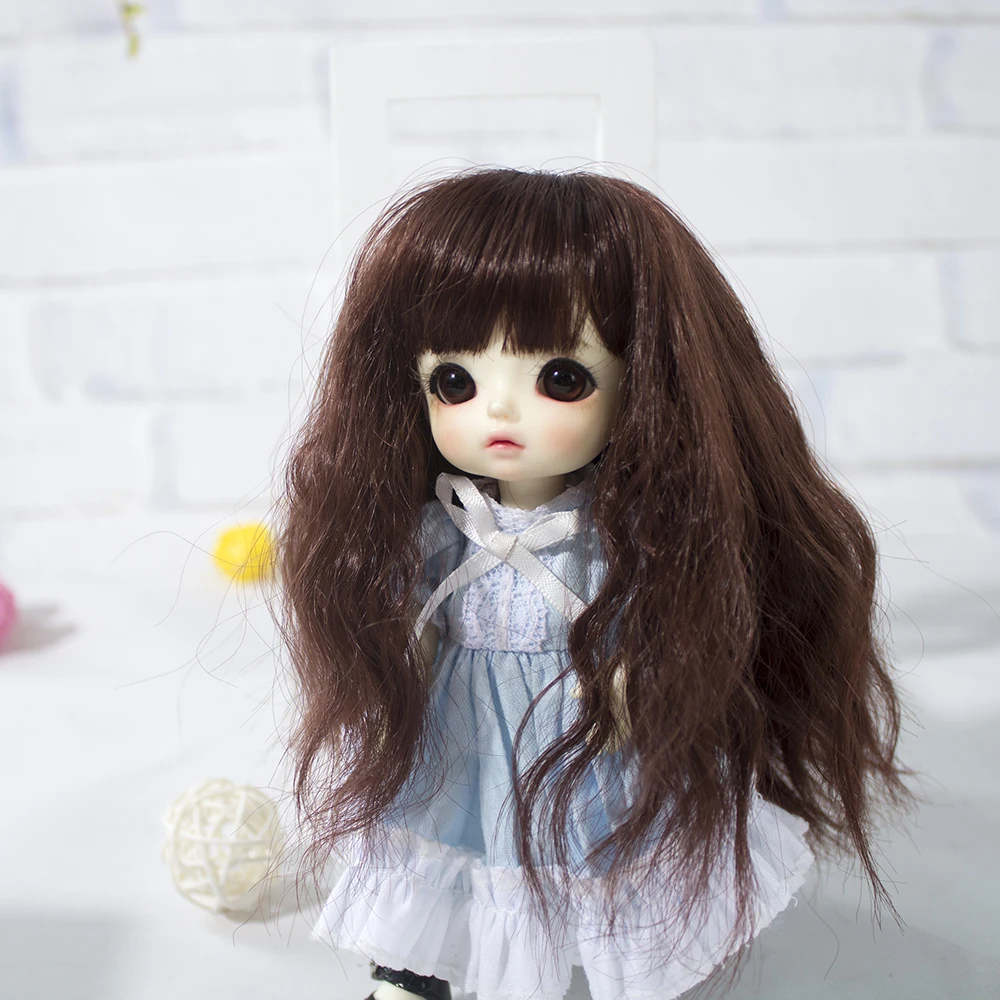 Muziwig 1/8 Мода BJD синтетический, мохеровый, для куклы парики милые кукольные волосы Размер 3-4 дюймов 5-6 дюймов кукольный парик аксессуары