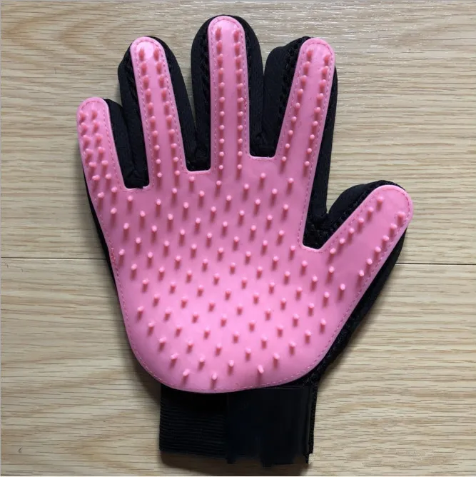 left hand Перчатка для ухода за кошками, шерстяная перчатка для кошек, щетка для удаления шерсти домашних животных, гребень, перчатка для чистки собак, массажная перчатка для животных - Цвет: left hand