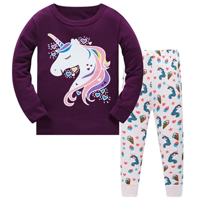 Детские повседневные пижамы, комплект одежды для мальчиков и девочек, комплект одежды для сна с героями мультфильмов, Детские хлопковые Пижамные комплекты из 2 предметов: футболка с длинными рукавами+ штаны - Цвет: Model 32