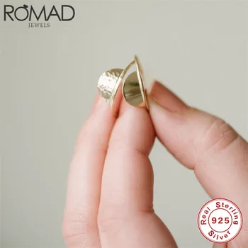 

ROMAD Dainty Gold Half Moon Rings for Women Slim Thin Knuckle Ring Wedding Bands Female 925 Sterling Silver Rings Finger Anillos