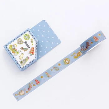 

1.5cm *5M Fairy Forest Rabbits Masking Tape Washi Tape DIY Decorative Sticker Label