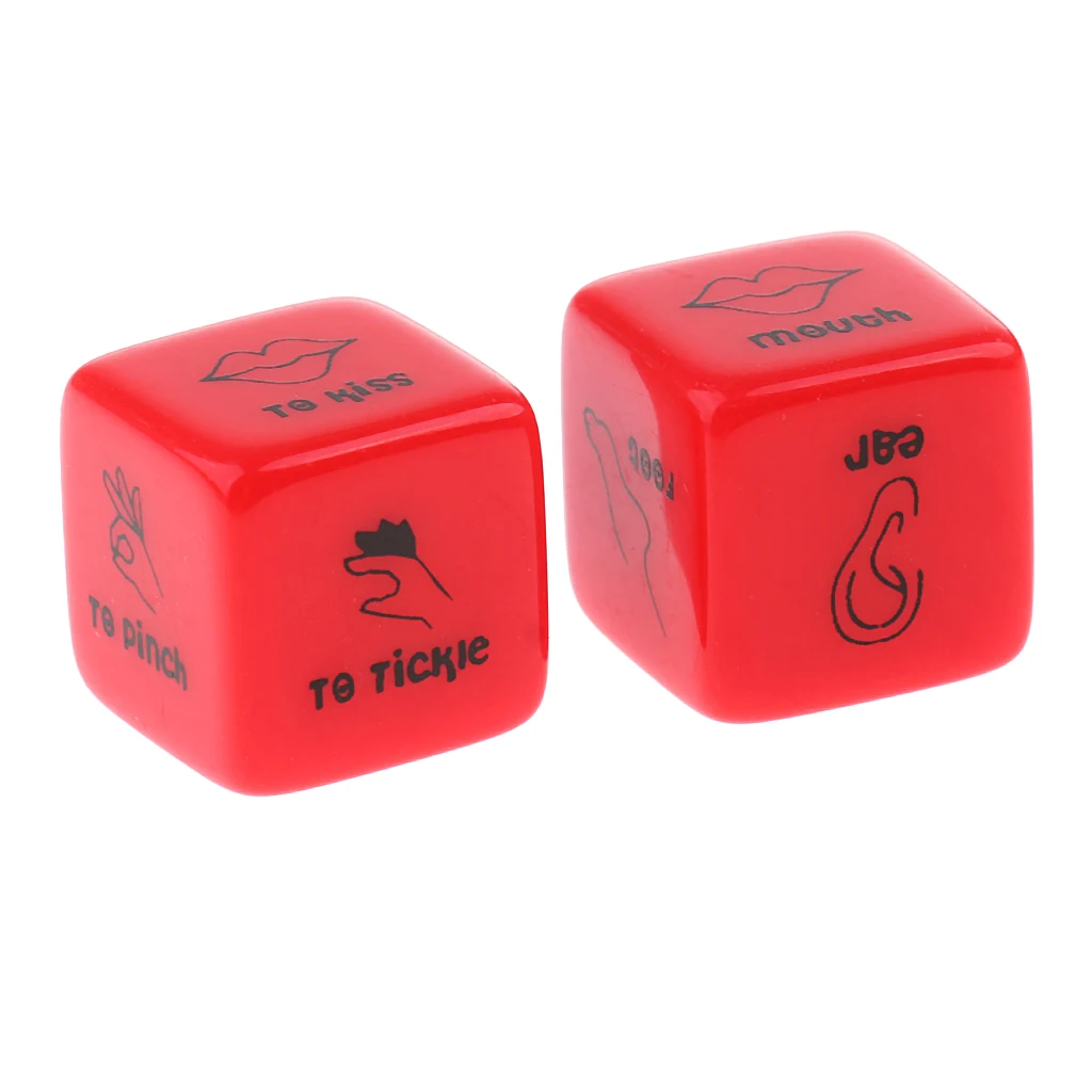 2pcs D6 Glow in Dark Couples Foreplay Game Dices for Him or Her Spicy Gift