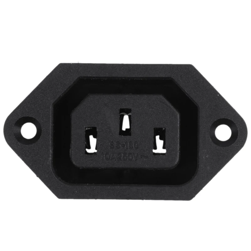 ABHU-19 шт. IEC-320 C13 женский PCB крепление панель Разъем питания черный