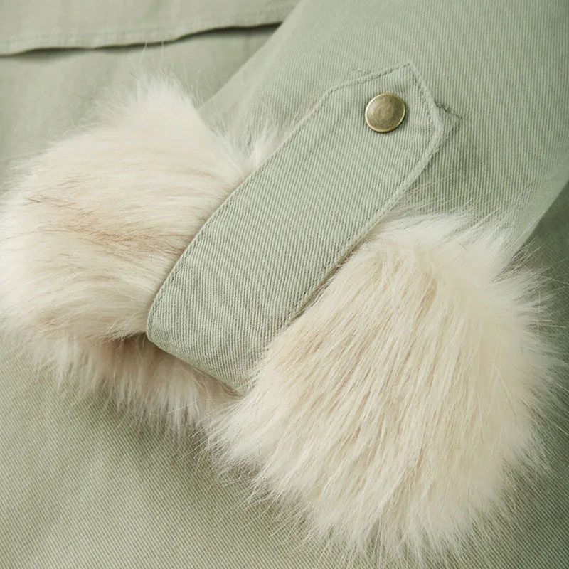 FINEBUD женская джинсовая куртка с мехом зимние джинсы вельветовое пальто для