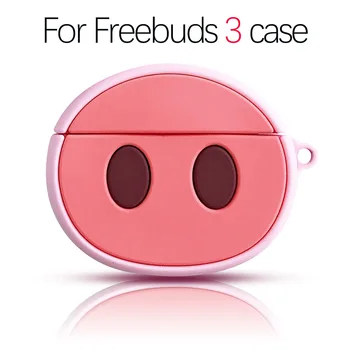 

3D Cartoon Pig Nose Case For Huawei Freebuds 3 Cover Silicone Earphone Protective Cover For Huawei Freebuds 3 Case