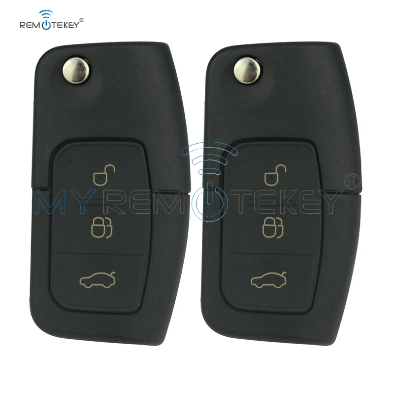 Remtekey 2 шт. 3M5T 15K601 AB 3 кнопки 433 МГц ID63 чип для Ford B Max Fiesta Focus Galaxy Kuga S 2008 2009 2010 2011|Ключ от