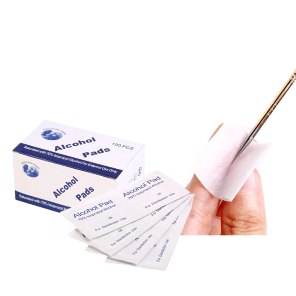 100Pcs/Box Alcohol Wet Wipe Disposable Prep Swap Pad Antiseptic Skin Cleaning Makeup Pad alcohol cleaning wipes