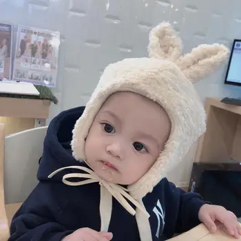 

Winter Cute Baby Warm Ears Hat Cap Soft Baby Boy Girl Hat Bonnet Beanie Hat Children Kids Ear Plush Fuzzy Solid Cap Hat