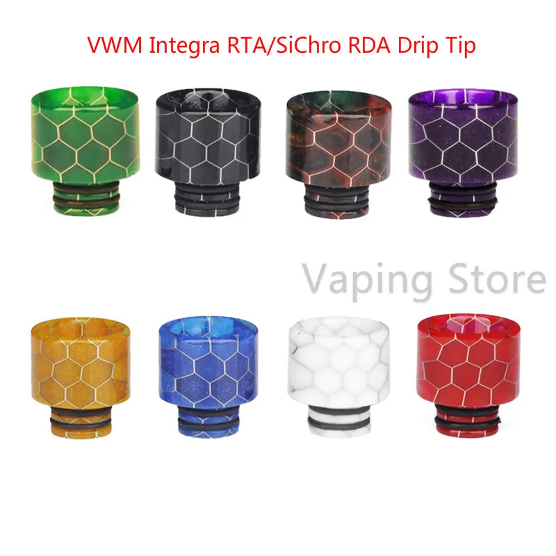 Полимерная Кобра змеиная кожа 510 капельный наконечник для VWM Integra RTA/SiChro RDA/Haku
