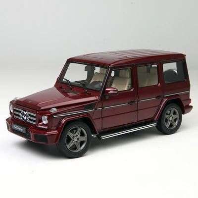 Серебристо-красный длинный осевой модель автомобиля для Benz 1:18 бренд G серии G500