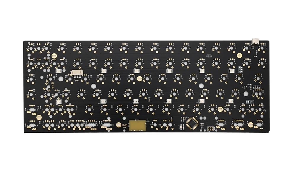 Kit de Teclado Kle tipo c Mecânico Personalizado 75% Suporta Tkg-tools Suporte Underglow Rgb Pcb Programado Gh84 Xd84pro Xd84 Pro - Imagem 5
