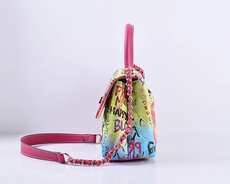 Дизайнерские сумки с принтом граффити для женщин роскошные сумки женские сумки дизайнерские сумки на плечо радужные дорожные сумки-мессенджеры