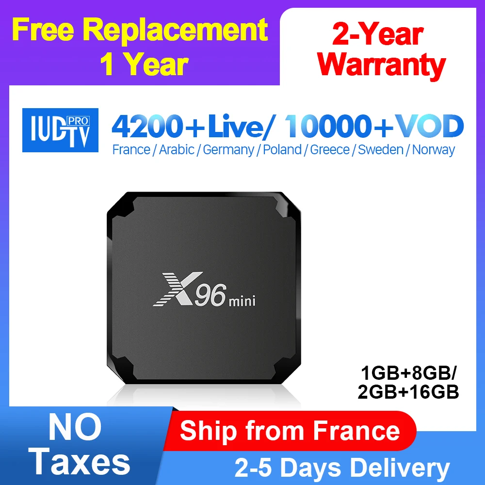 

X96 Mini IPTV France Arabic Spain Portugal Sweden X96mini Android IPTV Box IPTV Subscription Italia Portugal Greek IP TV French