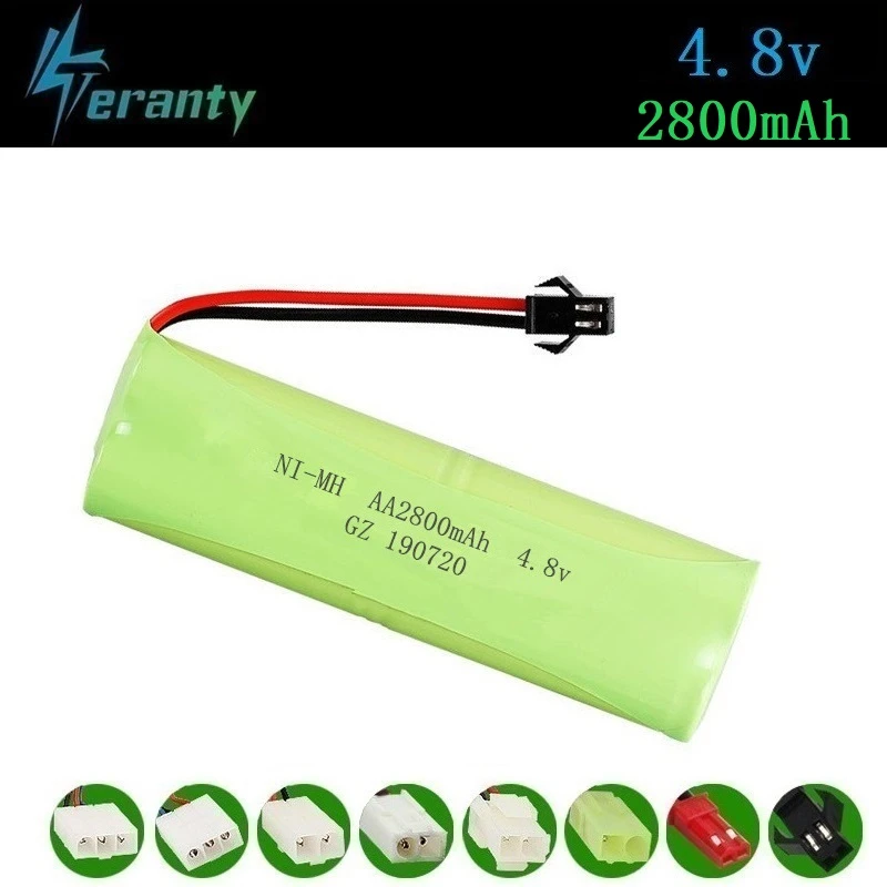 ( T Model ) 4.8v 2800mah NiMH Battery For Rc toys Cars Tanks Robots Boats Guns Rechargeable AA Pack 1-10Pcs | Электроника