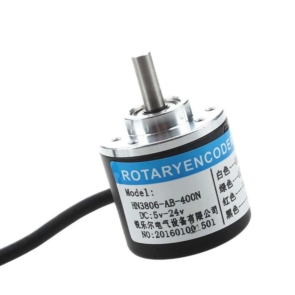 Металлический инкрементный Поворотный энкодер AB 2 фазы 400 P/R DC5-24v с кабелем 1,5 м