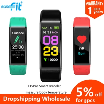 

Original MoreFit 115Pro Smart Watches Body Temperature Smart Activity Trackers Heart Rate Monitor Smart Accessories Bracelet