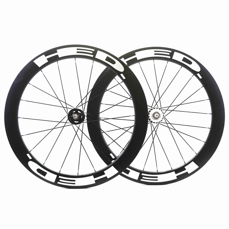700c Carbon track wheels fixed gear carbon wheelset 60mm clincher single speed bike wheels fixie carbon wheelset
