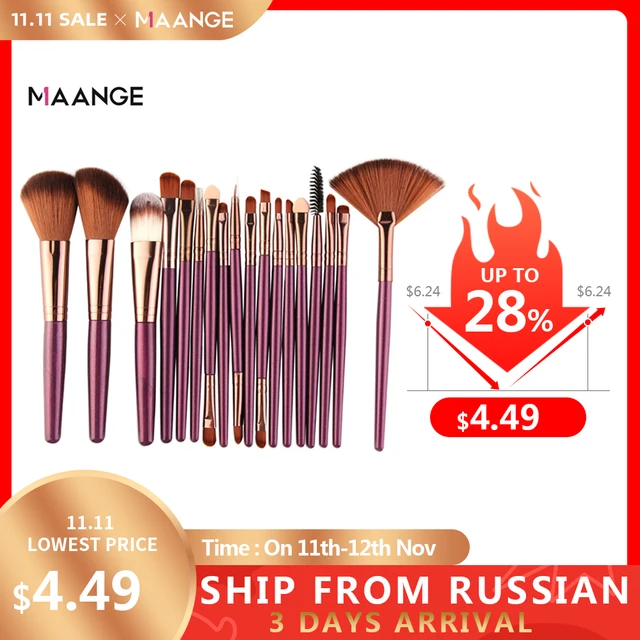 MAANGE 6/15/18/20Pcs Makeup Brushes Tool Set Cosmetic Powder Eye Shadow Foundation Blush Blending Beauty Make Up Brush Maquiagem 1