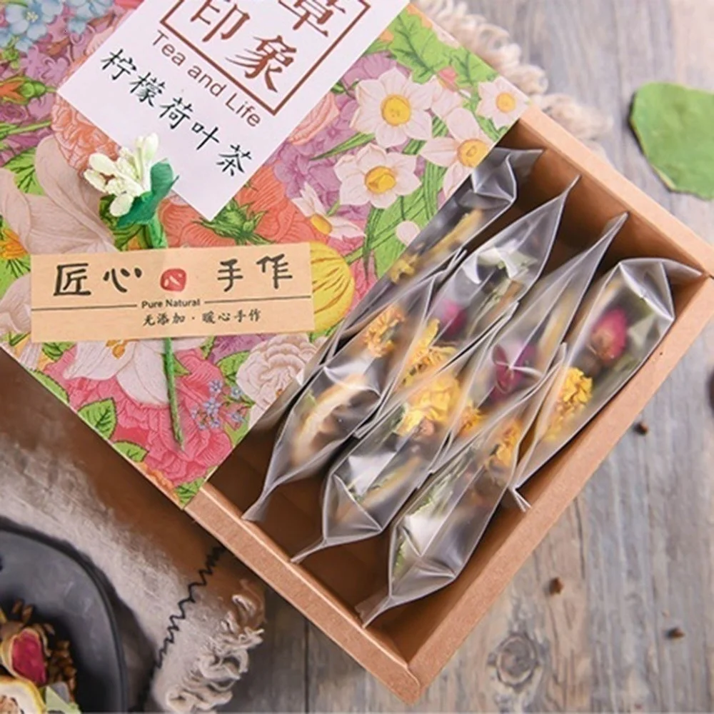 Chrysanthemum Medlar Jujube Handmade Processing Tonic Health Tea 15pcs/Box Natural Herbal Flower Combination Rose Lemon lotus |