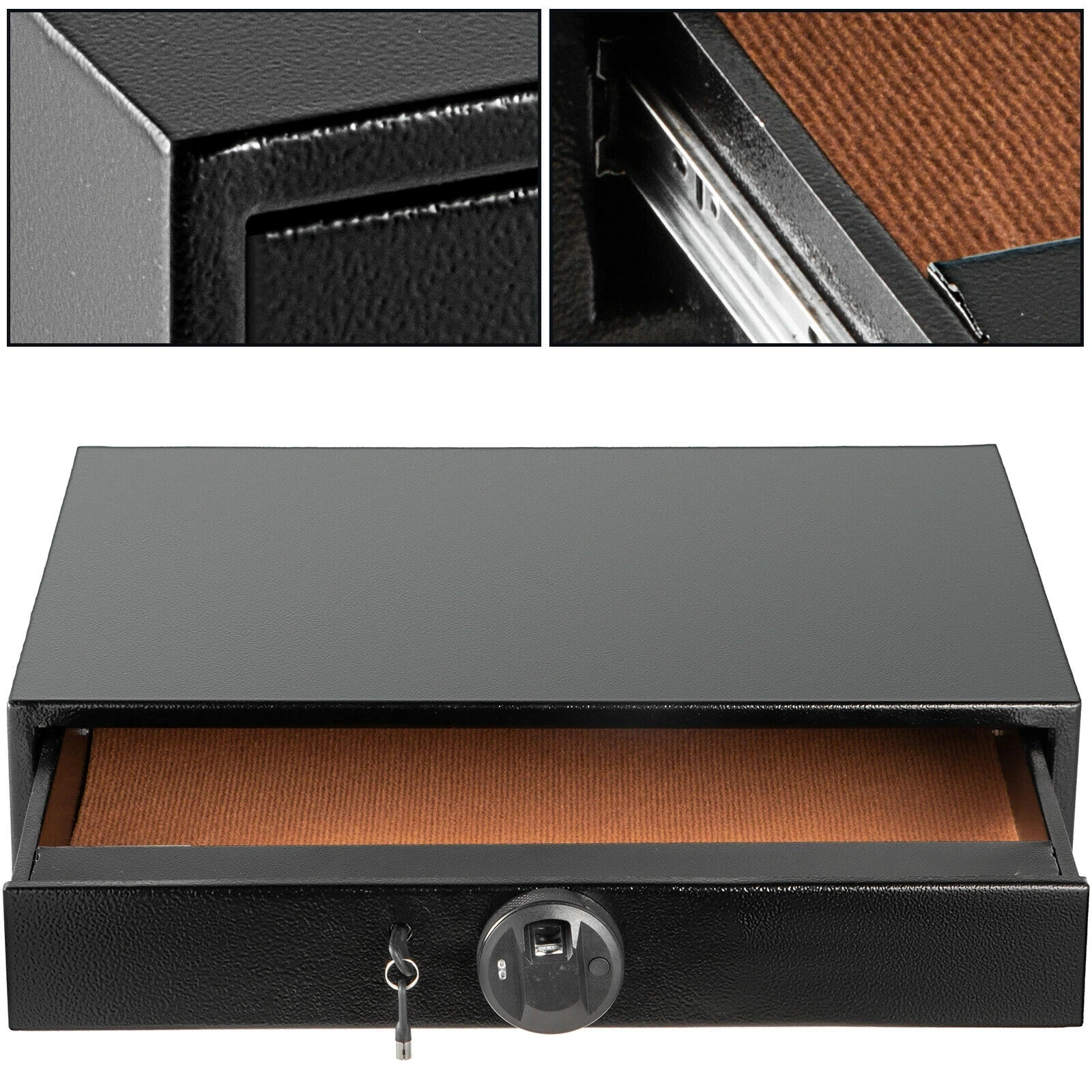 Fingerprint Safe Box Hotel Home Storage Drawer with KeysSafes