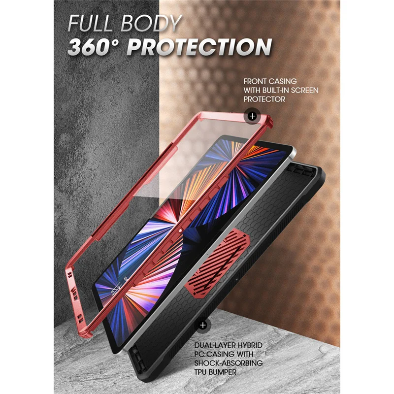 Capa Protetora Robusta de Corpo Inteiro Supcase ub Pro com Protetor de Tela Embutido Ipad Pro 12.9 2023 2023 2023 - Imagem 3