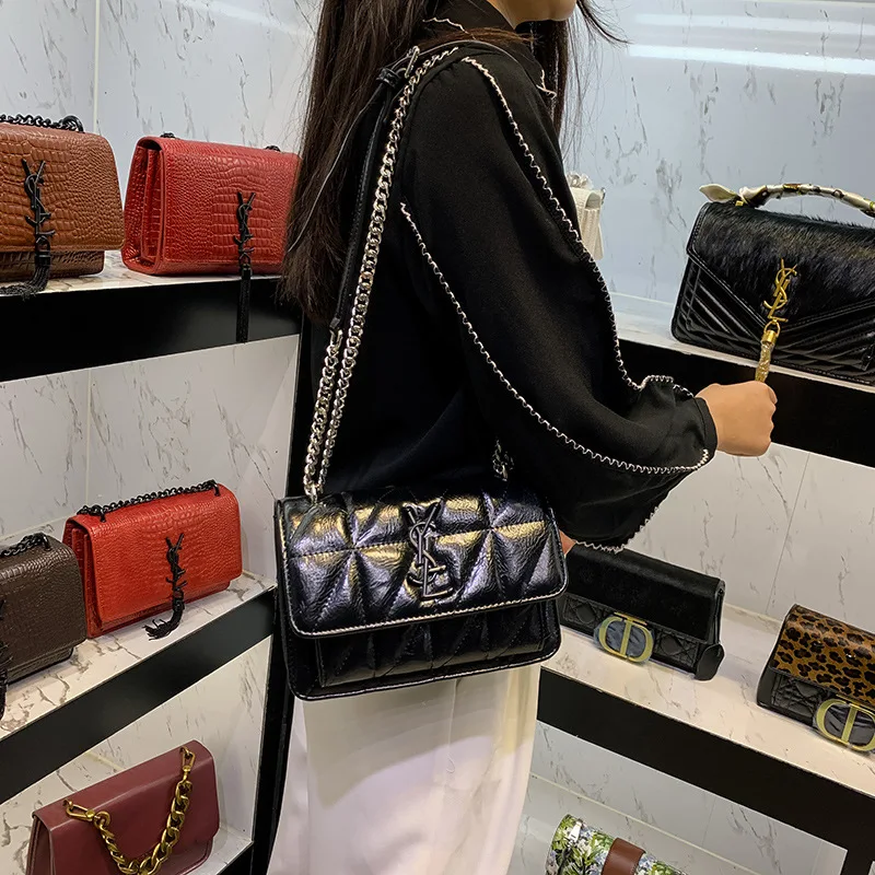 

Chain Bag WOMEN'S Bag Spring And Summer New Style 2020 Versitile Fashion Messenger Bag Shoulder Tassels Square Sling Bag