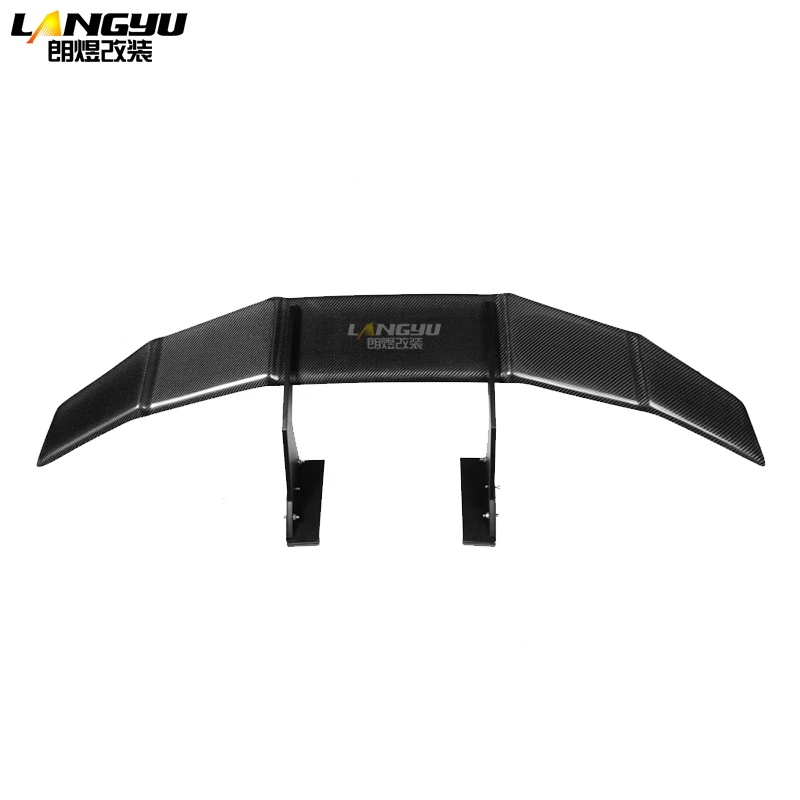 For Cadillac ATS Sedan 4dr 2013 GT Style Carbon Fiber Aluminum Brackets Stands Trunk Spoiler Wing
