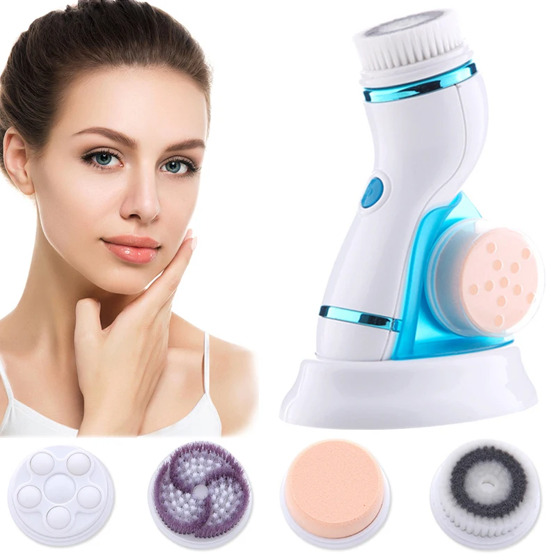 Rechargable Electric Face Cleansing Brush Facial Exfoliation Pore Cleaner Facial Washing Cleaning Brush Skin Care Wash Machine