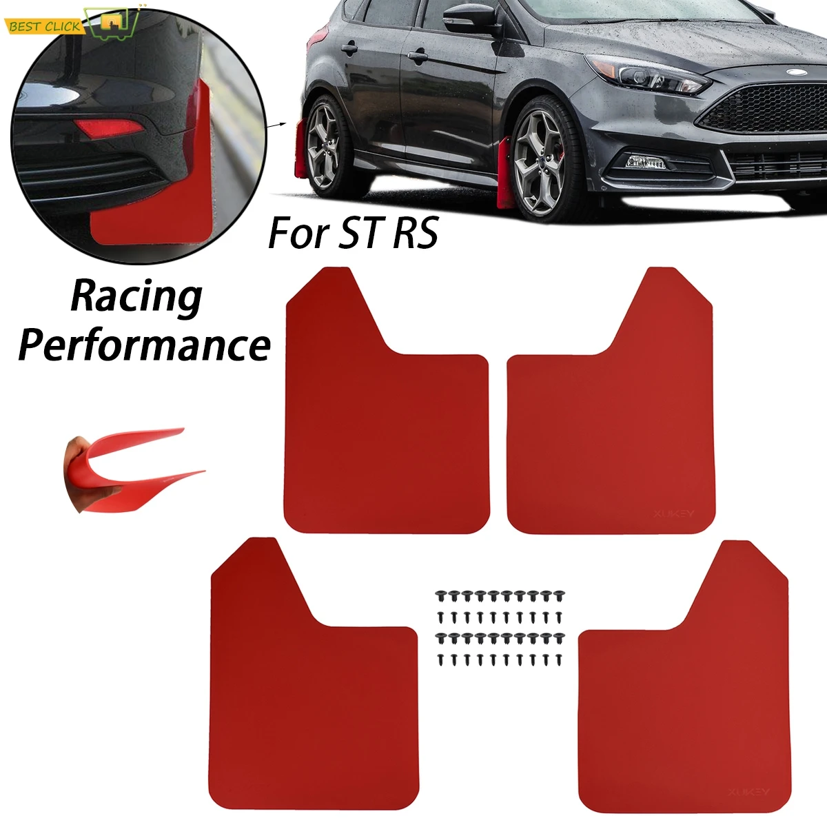 Красные Брызговики крыло брызговиков для Ford Focus ST RS SE Sport Turbo X ZETEC S Mk III MK2 MK3 MK4 2 3 4