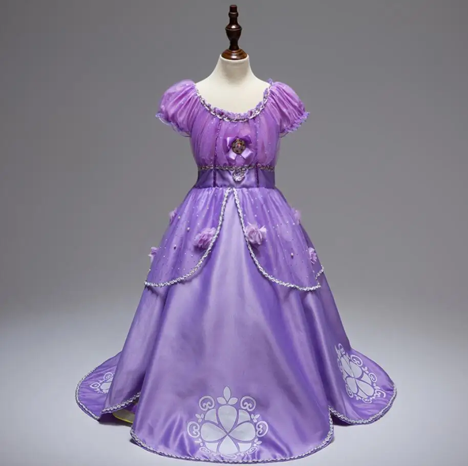 Kids Cosplay Princess Sofia Costume The First Princess Sofia Dress for Halloween Birthday Party Costume Sofia Cosplay Costume