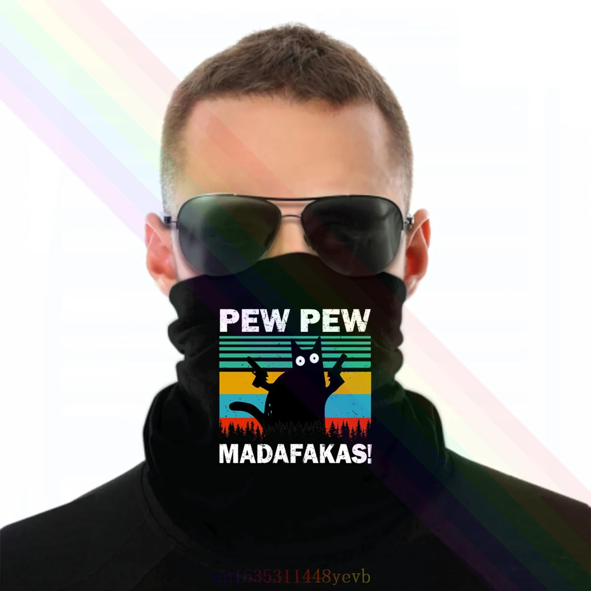 Pew Madafakas Сумасшедший винтажный Забавный владелец Гангстер с пистолетом 2020