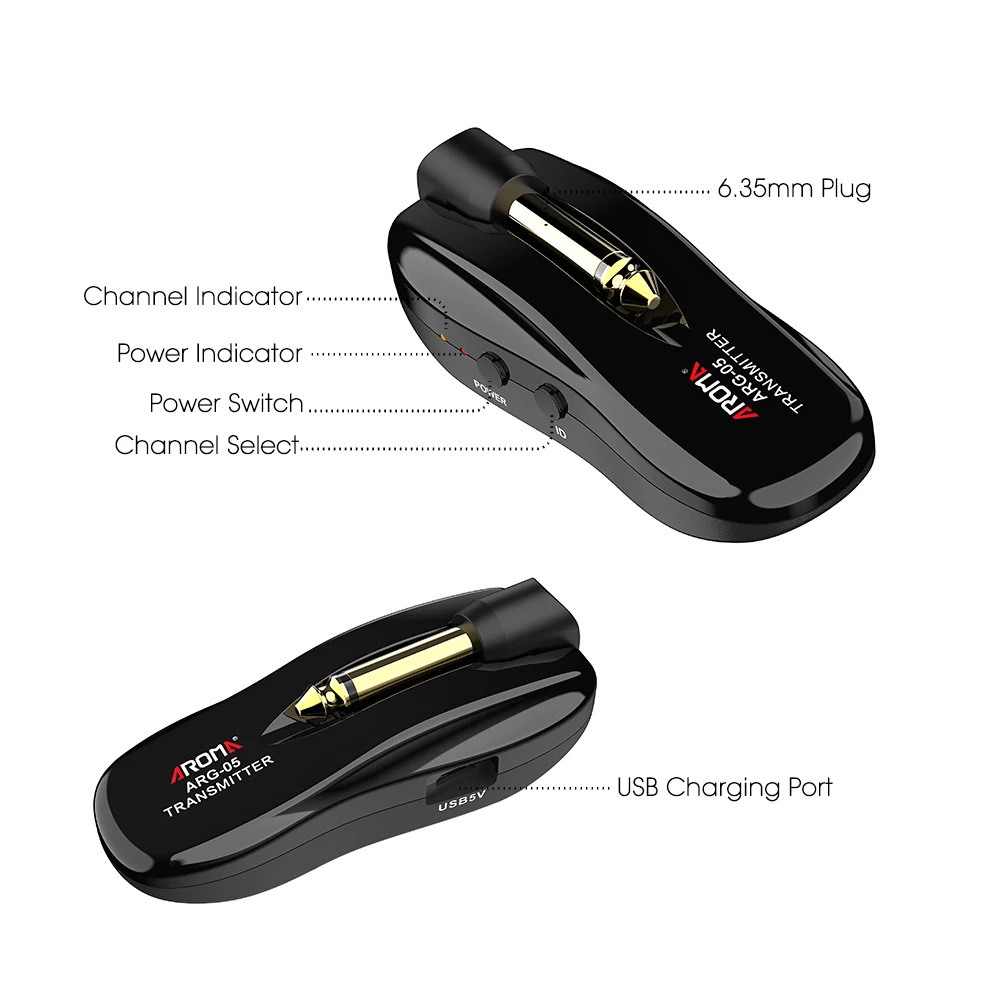 Guitar Transmitter Receiver Wireless System for Guitar Spare Part Stringed 5.8GHz Audio for Bass