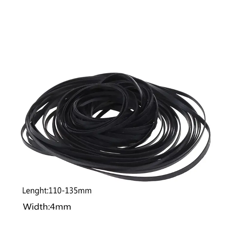 

50PCS Universal Assorted Common Flat Rubber Belt Mix Cassette Tape Machine Belt for Recorders Walkman CD DVD