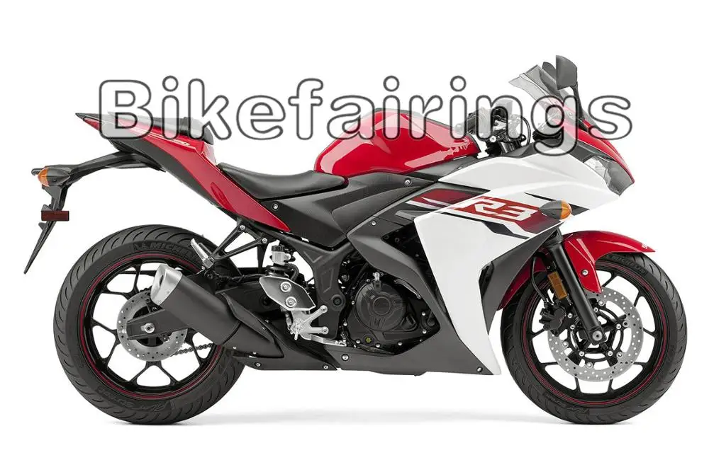 Белый красный Cowlings для Yamaha R25/R3 2015 2016 15 16 ABS инъекции полный панели новый |
